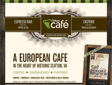 Tablet Screenshot of cliftoncafe.com